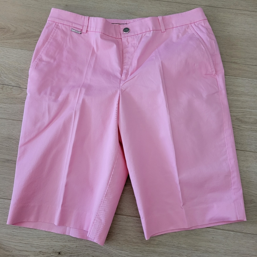 Ralph Lauren LRL Shorts Pink Women's 10 Bremuda Short Cotton Stretch Nice